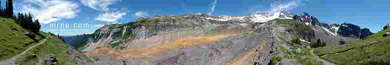 Panorama of Emerald Ridge from Trail