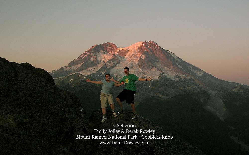 Derek Rowley & Emily Jolley on Gobblers Knob at Mt. Rainier