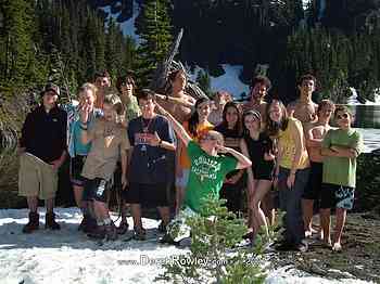 Tacoma YSA - Campout - 3 & 4 July 2007 - Lena Lakes - Derek Rowley - Carley Lovejoy - Lisa Flowers - Justin - Jeff Smith - Stephanie - Katie - Flora