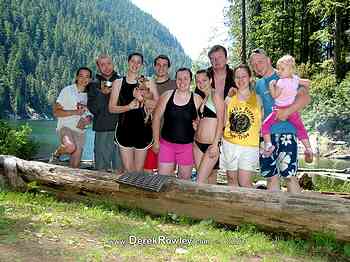 Tacoma YSA - Campout - 3 & 4 July 2007 - Lena Lakes - Derek Rowley - Carley Lovejoy - Lisa Flowers - Justin - Jeff Smith - Stephanie - Katie - Flora
