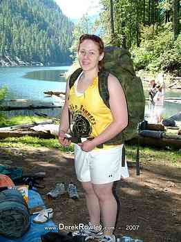 Tacoma YSA - Campout - 3 & 4 July 2007 - Lena Lakes - Derek Rowley - Carley Lovejoy - Lisa Flowers - Justin - Jeff Smith - Stephanie - Katie - Flora