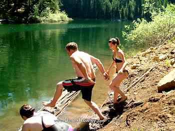 Tacoma YSA - Campout - 3 & 4 July 2007 - Lena Lakes - Derek Rowley - Carley Lovejoy - Lisa Flowers - Justin - Jeff Smith - Stephanie - Katie - Flora