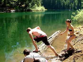 Tacoma YSA - Campout - 3 & 4 July 2007 - Lena Lakes - Derek Rowley - Carley Lovejoy - Lisa Flowers - Justin - Jeff Smith - Stephanie - Katie - Flora