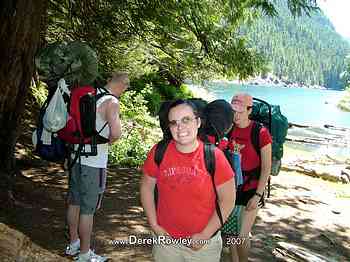 Tacoma YSA - Campout - 3 & 4 July 2007 - Lena Lakes - Derek Rowley - Carley Lovejoy - Lisa Flowers - Justin - Jeff Smith - Stephanie - Katie - Flora
