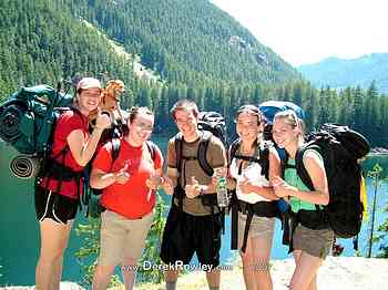 Tacoma YSA - Campout - 3 & 4 July 2007 - Lena Lakes - Derek Rowley - Carley Lovejoy - Lisa Flowers - Justin - Jeff Smith - Stephanie - Katie - Flora