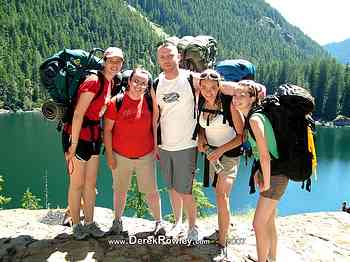 Tacoma YSA - Campout - 3 & 4 July 2007 - Lena Lakes - Derek Rowley - Carley Lovejoy - Lisa Flowers - Justin - Jeff Smith - Stephanie - Katie - Flora
